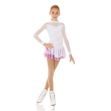 Tunique MONDOR 2752 velours blanche/rose enfant