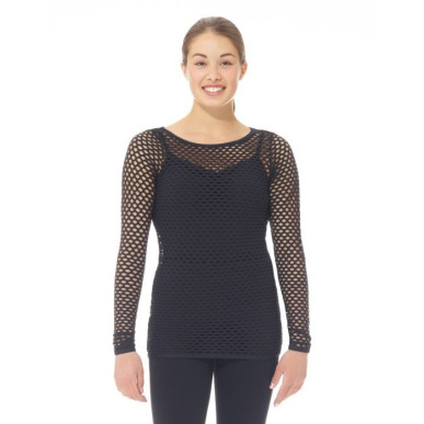 Tee-shirt MONDOR 6821 manches longues col resille noir enfant