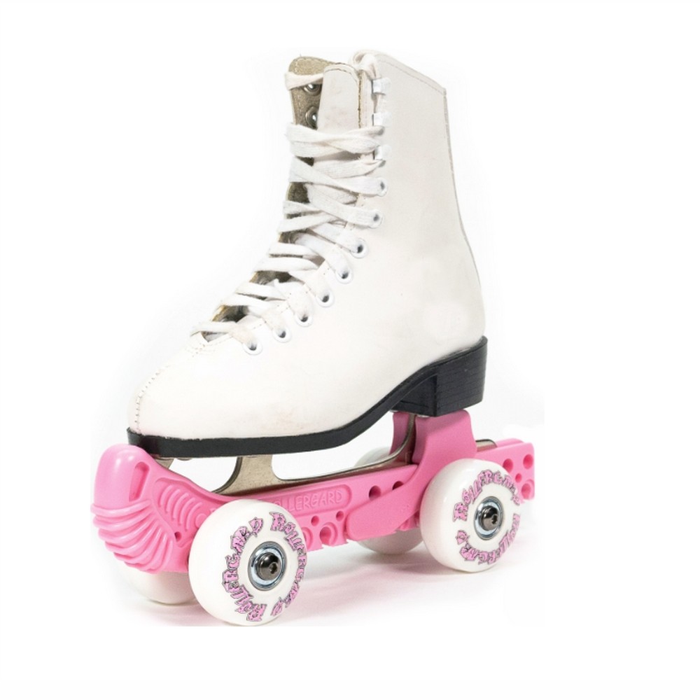 Protège-lames ROC-N- ROLLERGUARD à roulettes rose