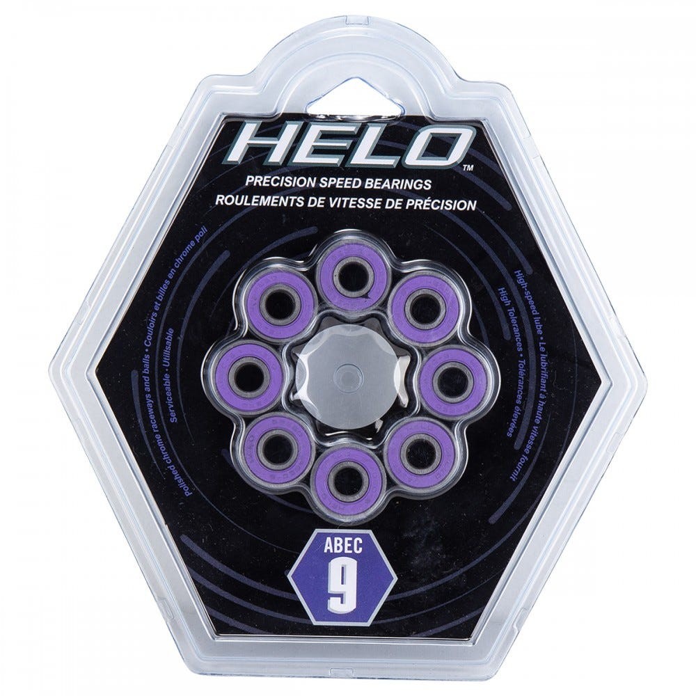 Pack 16 roulements HELO Chrome Abec 9