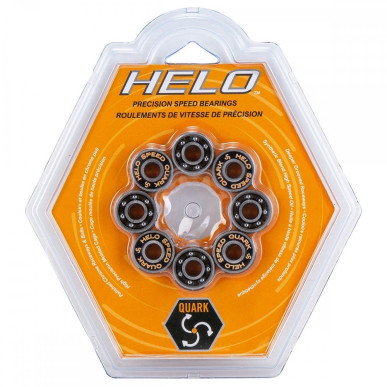 Pack 16 roulements HELO Abec Quark Chrome - le Vestiaire