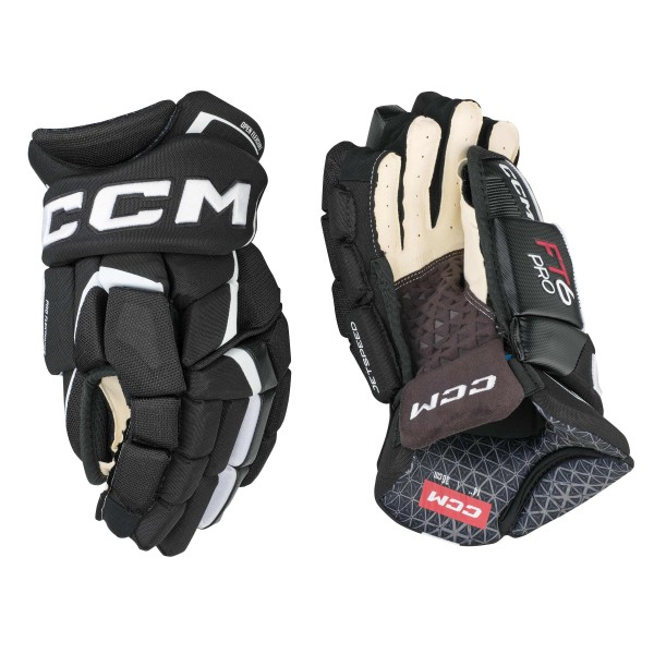 Gants CCM Jet Speed FT6 Pro senior noir blanc