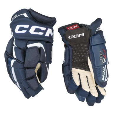 Gants CCM Jet Speed FT6 Pro senior navy blanc