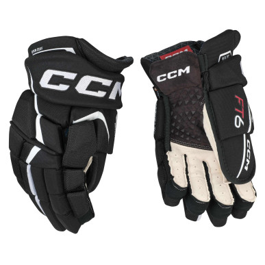 Gants CCM Jetspeed FT6 senior noir blanc