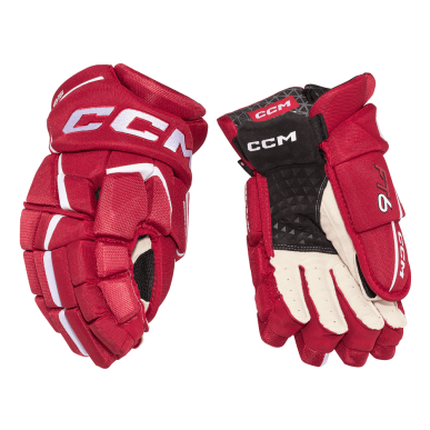 Gants CCM Jetspeed FT6 senior rouge blanc