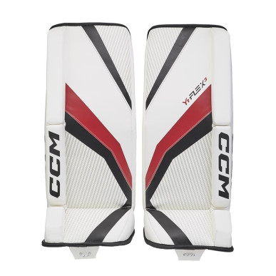 Bottes gardien hockey CCM YTFlex 3 Enfant blanc, rouge et noir