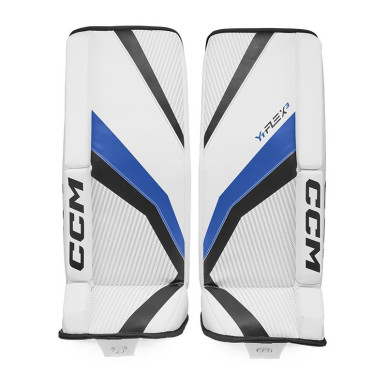 Bottes gardien hockey CCM YTFlex 3 Enfant blanc et bleu royal