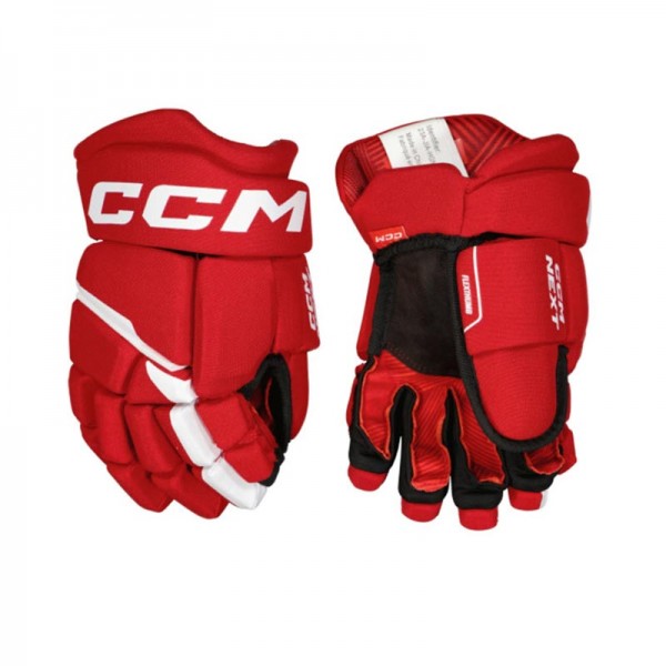 Gants CCM NEXT junior rouge blanc