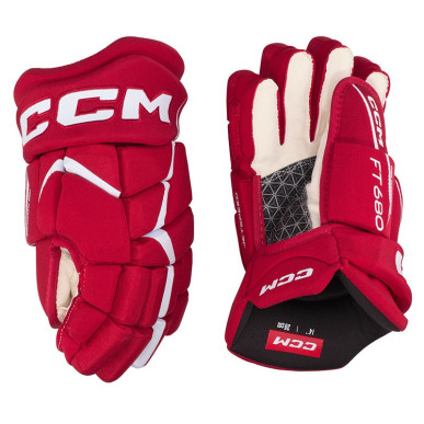 Gants CCM Jet Speed FT680 senior rouge blanc