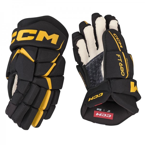 Gants CCM Jet Speed FT680 seniornoir jaune