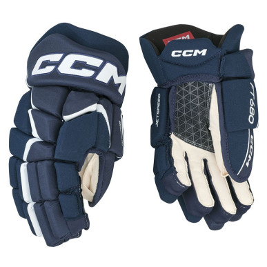 Gants CCM Jet Speed FT680 junior navy blanc