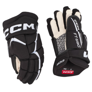 Gants CCM Jet Speed FT680 junior noir blanc