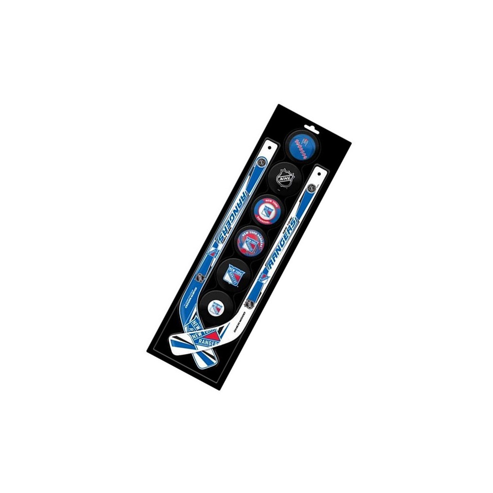 Pack 2 mini-crosses joueur + 6 palets mousse NHL