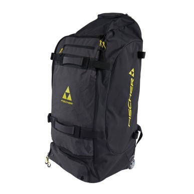 Sac FISCHER player vertical wheel sac à dos à roulettes noir jaune