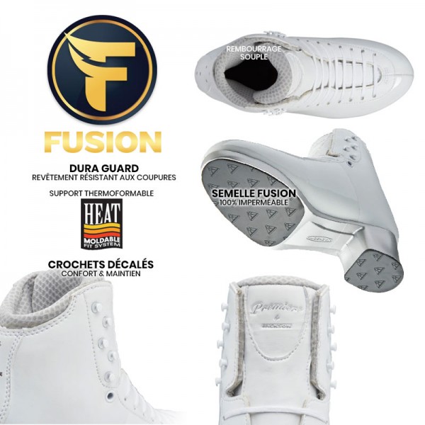 Spécifications techniques bottines patins JACKSON Flex Fusion FS2000 blanc adulte sans lames