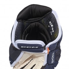 Gants CCM Tacks 4R Pro 3 Senior bleu navy blanc