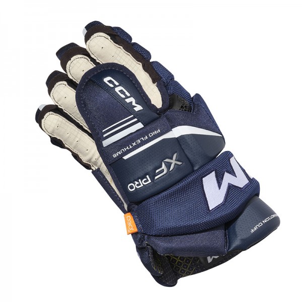 Gants CCM Tacks XF Pro Senior bleu navy blanc