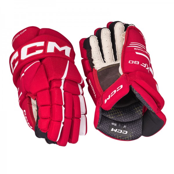 Gants CCM Tacks XF80 Senior rouge blanc