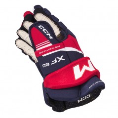 Gants CCM Tacks XF80 Senior bleu navy rouge blanc