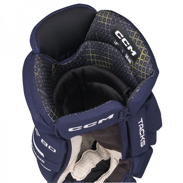 Gants CCM Tacks XF80 Senior bleu navy blanc