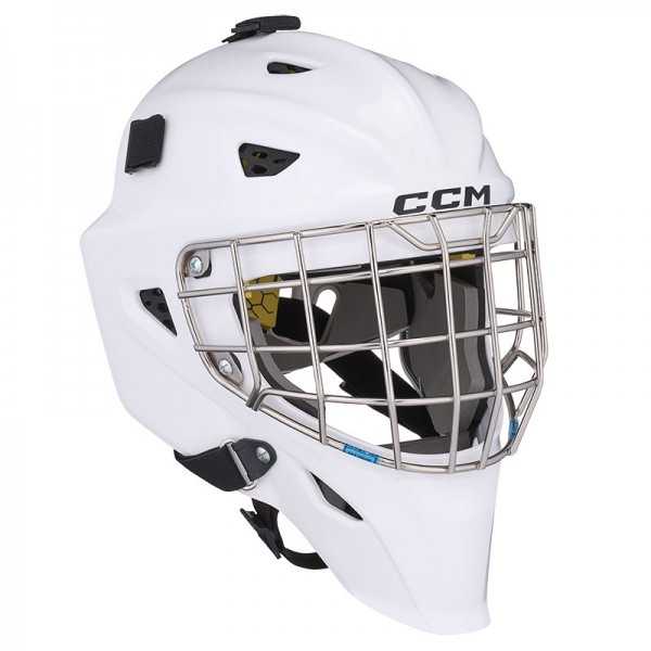 Masque CCM AXIS F5 décoré Gardien Senior blanc