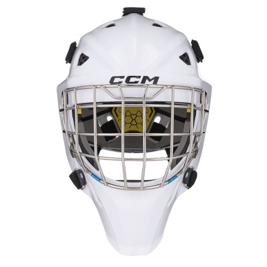 Masque CCM AXIS F5 décoré Gardien Senior blanc