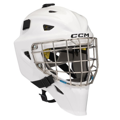 Masque CCM AXIS F5 décoré Gardien Senior blanc