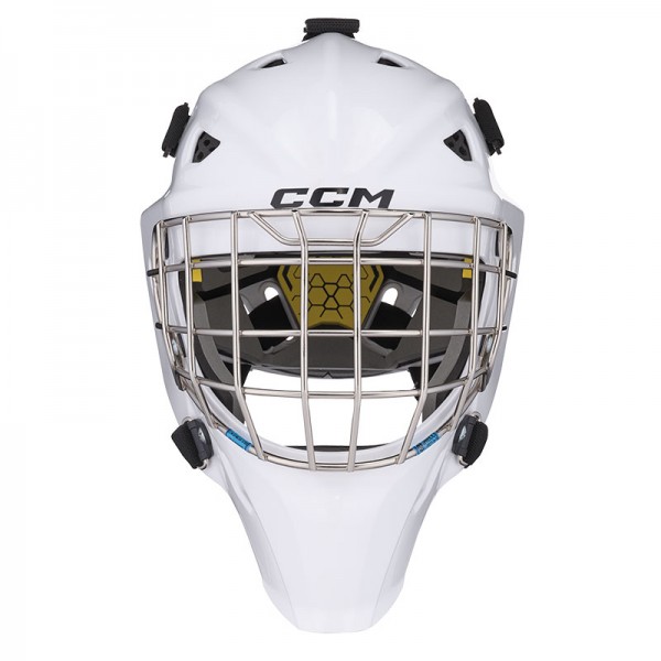 Masque CCM AXIS F5 décoré Gardien Senior blanc