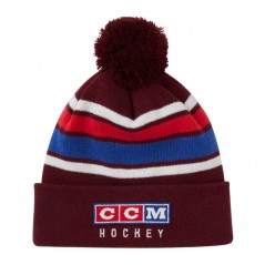 Bonnet CCM Vintage Pom Knit bordeaux