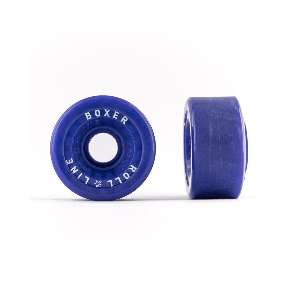 Pack de 8 roues rollers quad ROLL-LINE Boxer 57mm bleues