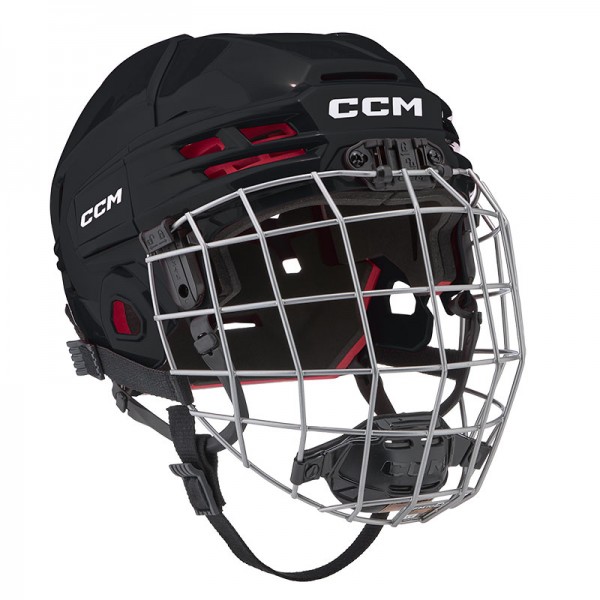 Casque CCM Tacks 70 Combo noir avec grille argent Junior