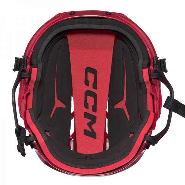 Casque CCM Tacks 70 Combo rouge avec grille argent Junior