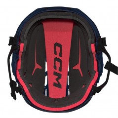 Casque CCM Tacks 70 Combo bleu navy avec grille argent Junior