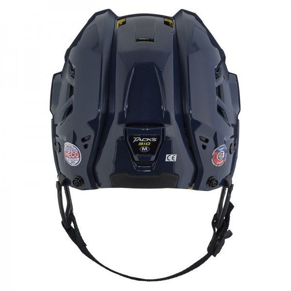 Casque CCM Tacks 310 Combo bleu navy avec grille noire