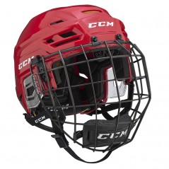 Casque CCM Tacks 310 Combo rouge avec grille noire