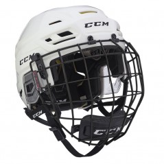 Casque CCM Tacks 310 Combo blanc avec grille noire