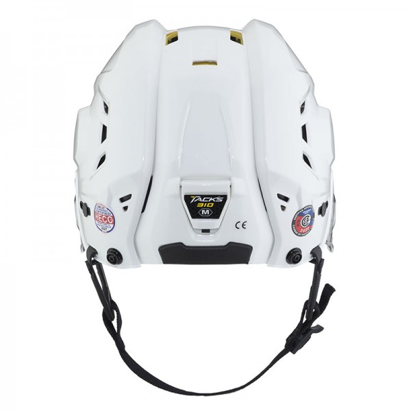 Casque CCM Tacks 310 Combo blanc avec grille noire