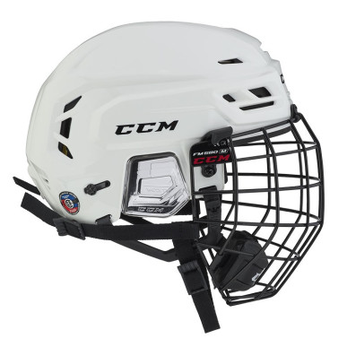 Casque CCM Tacks 210 Combo blanc avec grille noire