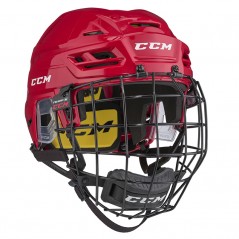 Casque CCM Tacks 210 Combo rouge avec grille noire