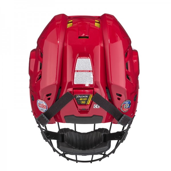 Casque CCM Tacks 210 Combo rouge avec grille noire