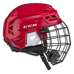 Casque CCM Tacks 210 Combo rouge avec grille noire