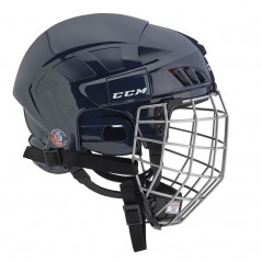 Casque CCM Tacks 50 Combo bleu navy avec grille argentée