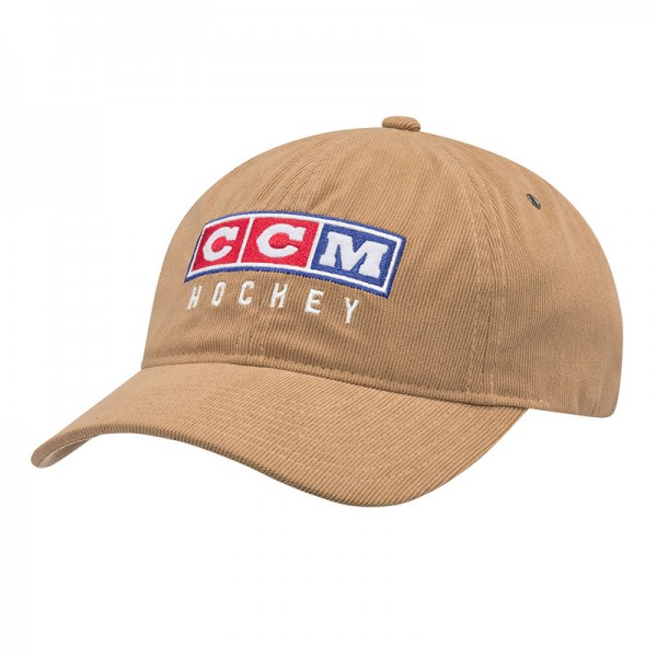 Casquette CCM Slouch Vintage Corduroy marron clair ajustable