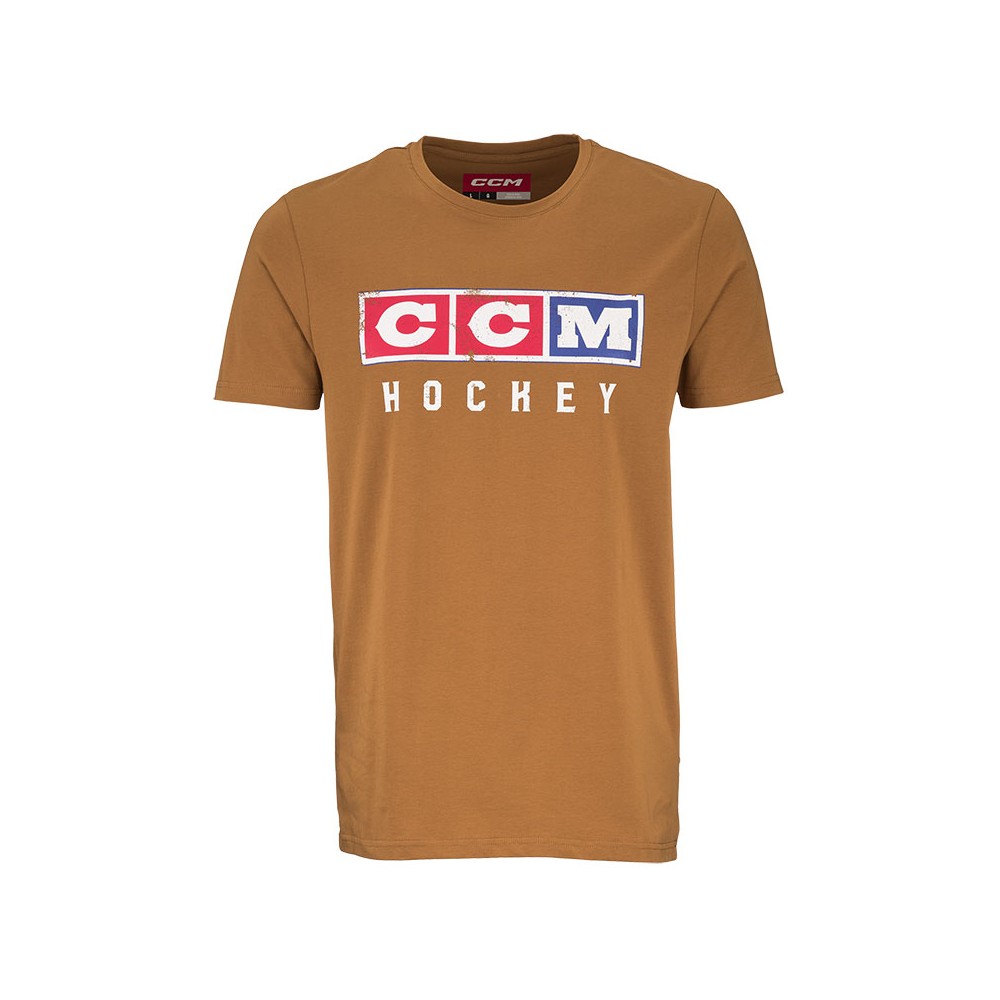 T-shirt CCM Vintage marron