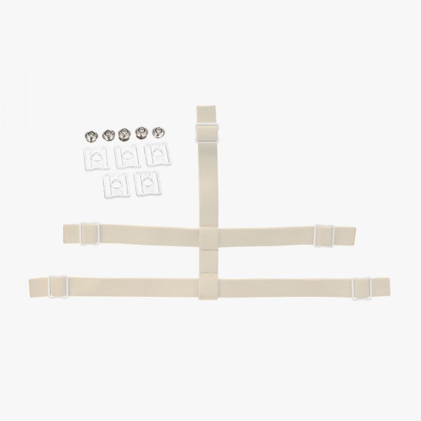 Kit Strap CCM pour masque Gardien avec pressions-clips blanc