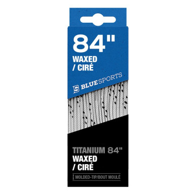 Lacets BLUE SPORTS Titanium Waxed ciré blanc