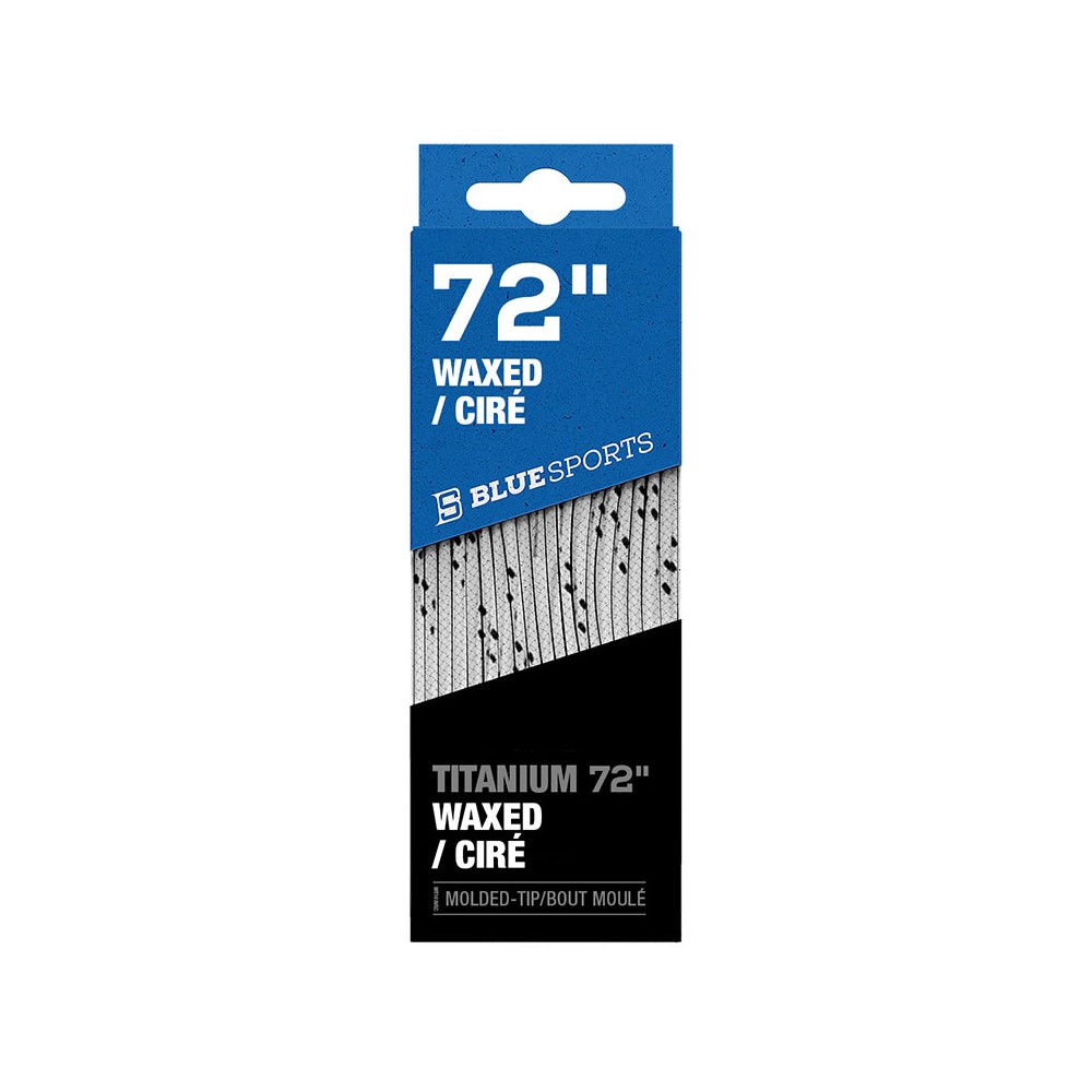 Lacets BLUE SPORTS Titanium Waxed ciré blanc