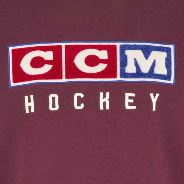 Sweat CCM Vintage Fleece Crew bordeaux