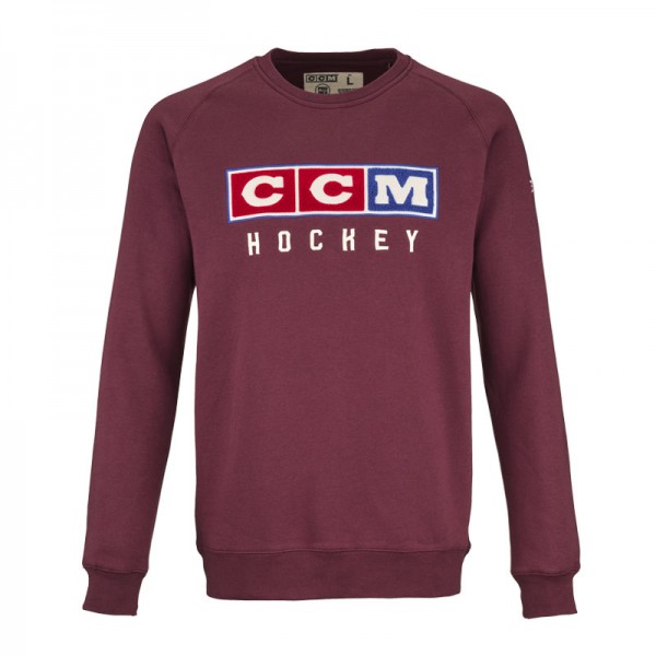 Sweat CCM Vintage Fleece Crew bordeaux