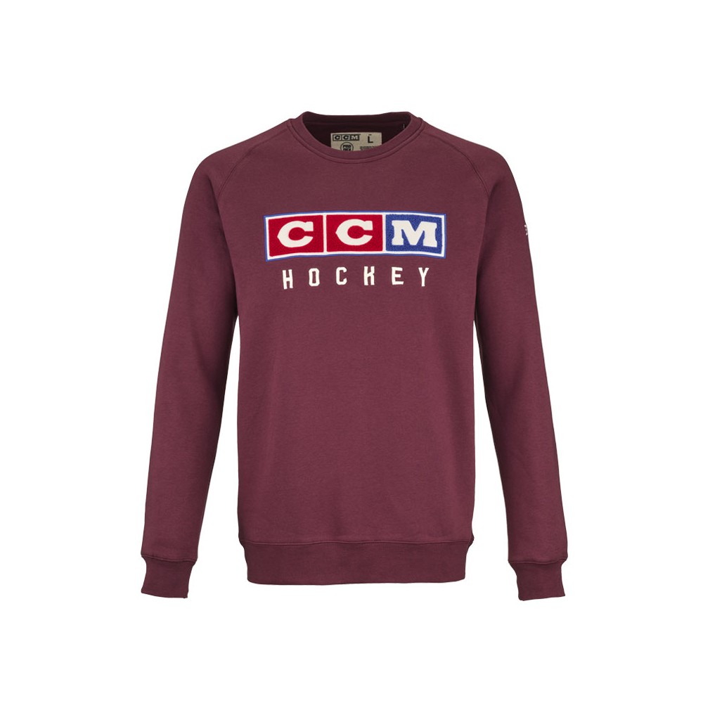 Sweat CCM Vintage Fleece Crew bordeaux